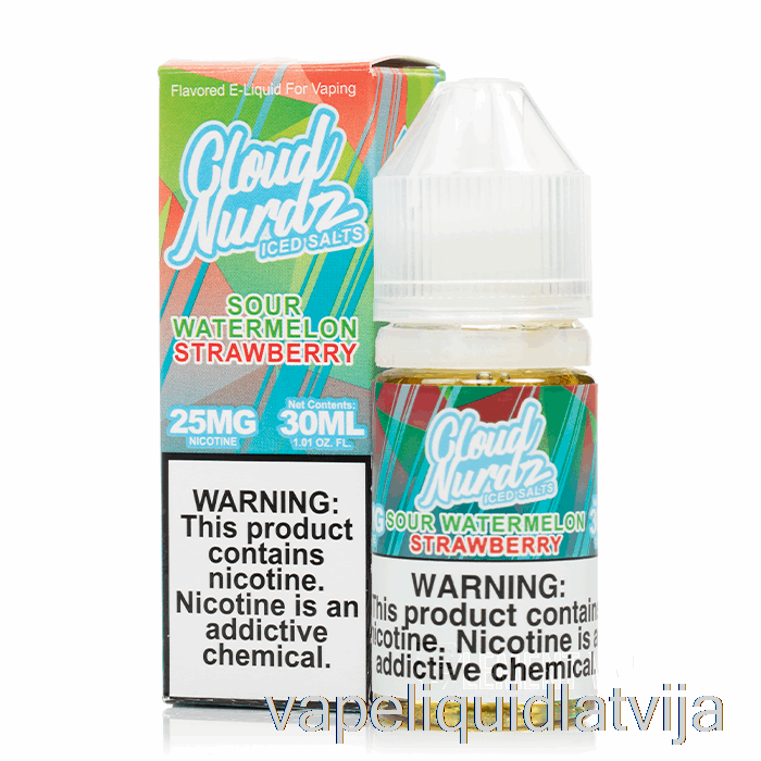 Ledusskābs Arbūzs Zemeņu - Mākonis Nurdz Sāļi - 30ml 50mg Vape šķidrums